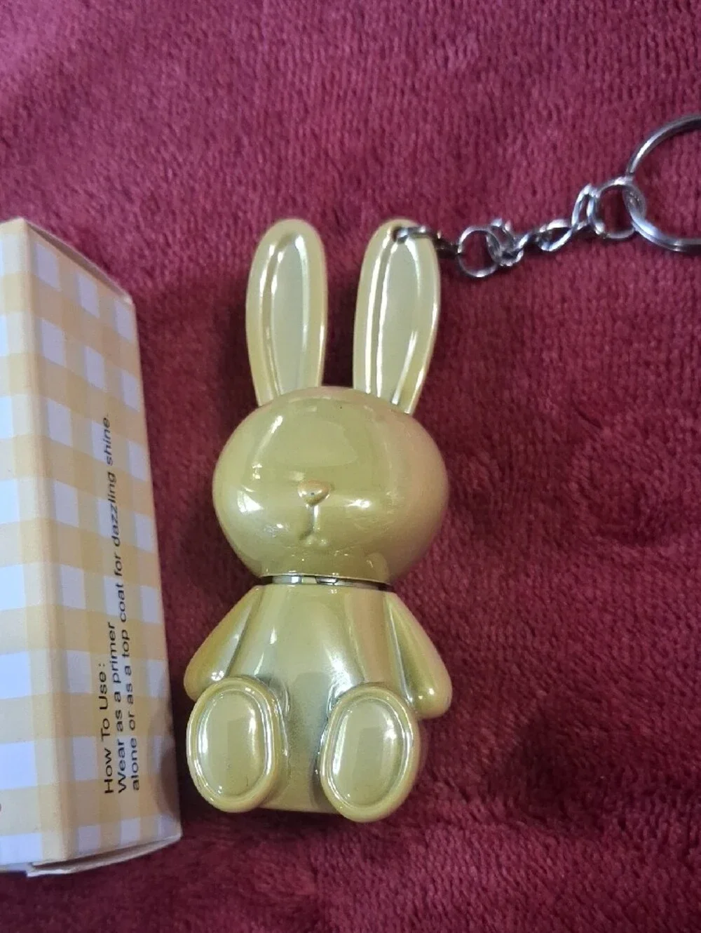 Kati Bunny Lip Gloss Keychain - Yellow